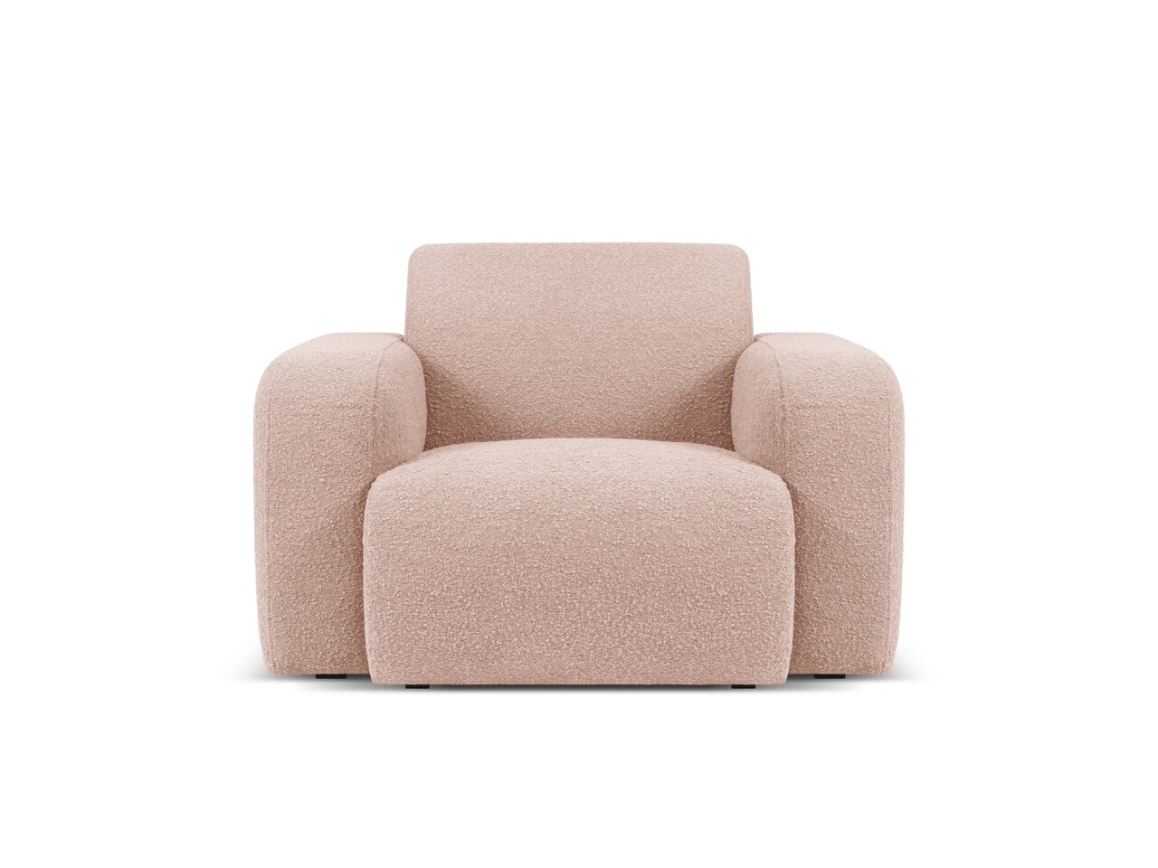 Fotoliu, Molino-101, Micadoni Home, 105x95x72 cm, tesatura boucle, roz pudra - imagine 7